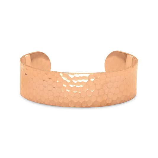 19mm Hammered Solid Copper Cuff Bracelet freeshipping - Higher Class Elegance