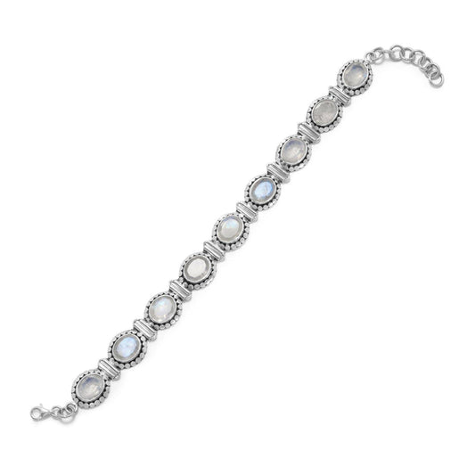 8" Rainbow Moonstone Bracelet freeshipping - Higher Class Elegance