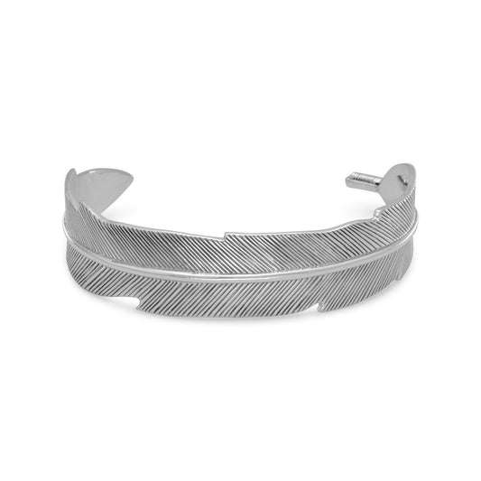 Oxidized Feather Cuff Bracelet freeshipping - Higher Class Elegance