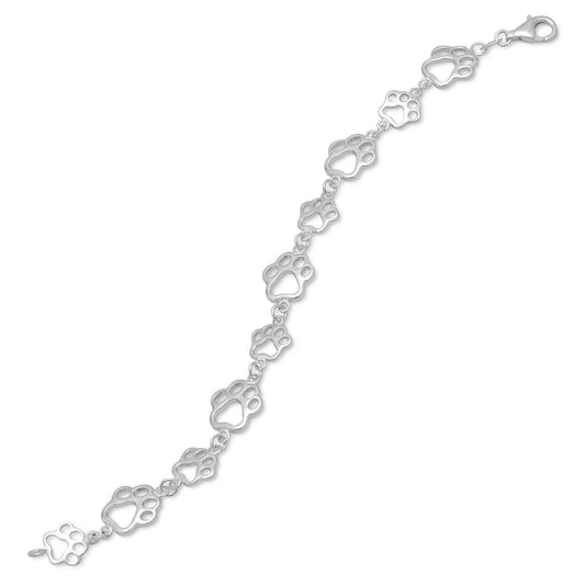 7.5" Cut Out Paw Print Bracelet freeshipping - Higher Class Elegance