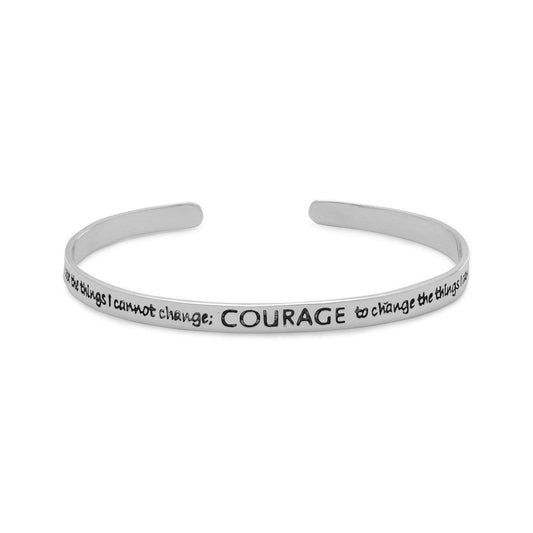 Oxidized Serenity Prayer Cuff freeshipping - Higher Class Elegance