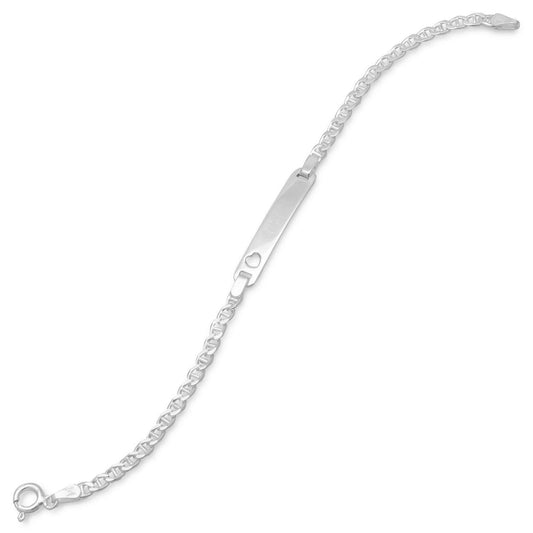 6" ID Bracelet with Heart freeshipping - Higher Class Elegance