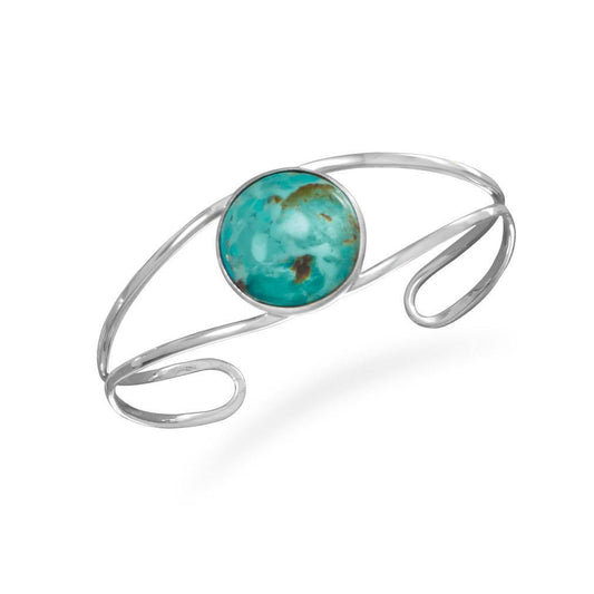 Open Band Cuff with Turquoise freeshipping - Higher Class Elegance
