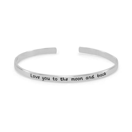 "Love you to the moon and back" Cuff Bracelet freeshipping - Higher Class Elegance