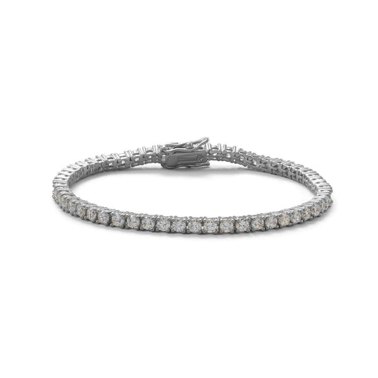 7" Rhodium Plated 3mm CZ Tennis Bracelet freeshipping - Higher Class Elegance