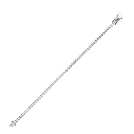 7" Rhodium Plated 3mm CZ Tennis Bracelet freeshipping - Higher Class Elegance