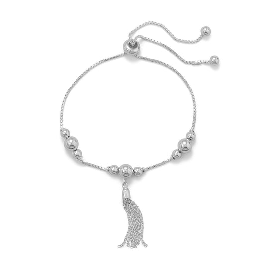 Adjustable Bead and Tassel Bolo Bracelet freeshipping - Higher Class Elegance