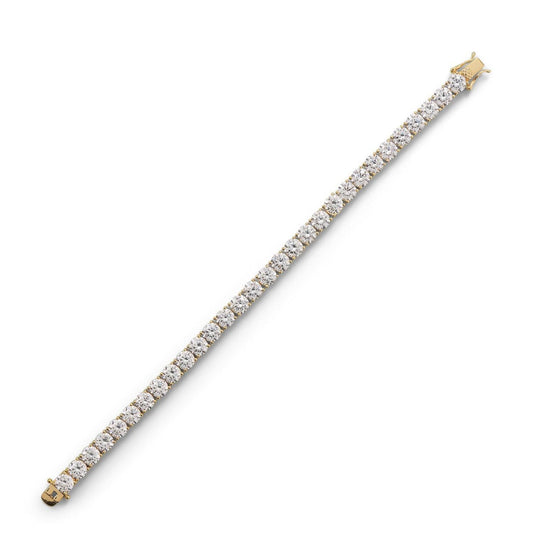 7.5" Gold Plated 6mm CZ Tennis Bracelet freeshipping - Higher Class Elegance