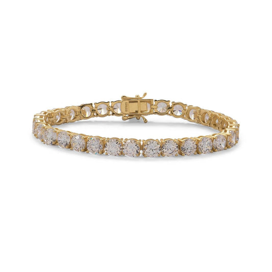 7.5" Gold Plated 6mm CZ Tennis Bracelet freeshipping - Higher Class Elegance