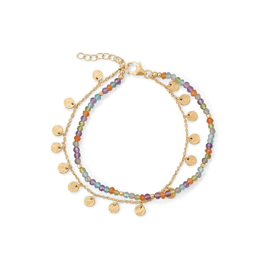 7"+1" Two Strand, Multi Stone Bracelet freeshipping - Higher Class Elegance