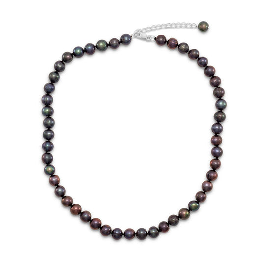 18"+2" Extension Peacock Cultured Freshwater Pearl Necklace freeshipping - Higher Class Elegance
