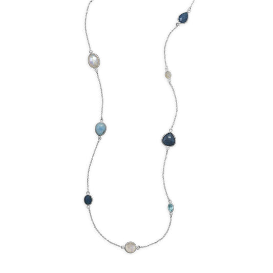 29" Multistone Endless Necklace freeshipping - Higher Class Elegance