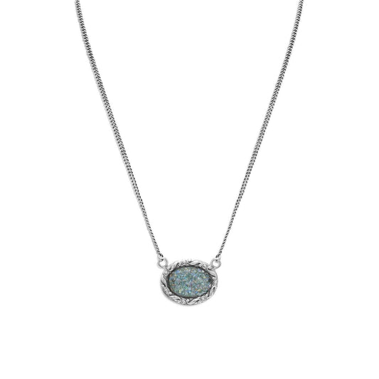 18" Oval Roman Glass Necklace freeshipping - Higher Class Elegance
