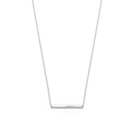 16" + 2" Thin Bar Nameplate Necklace freeshipping - Higher Class Elegance