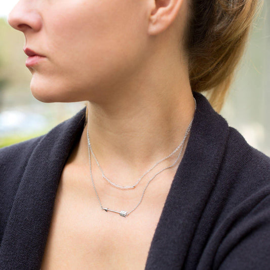 Faceted Clear Quartz Bead Necklace - April Birthstone freeshipping - Higher Class Elegance