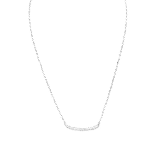Faceted Clear Quartz Bead Necklace - April Birthstone freeshipping - Higher Class Elegance