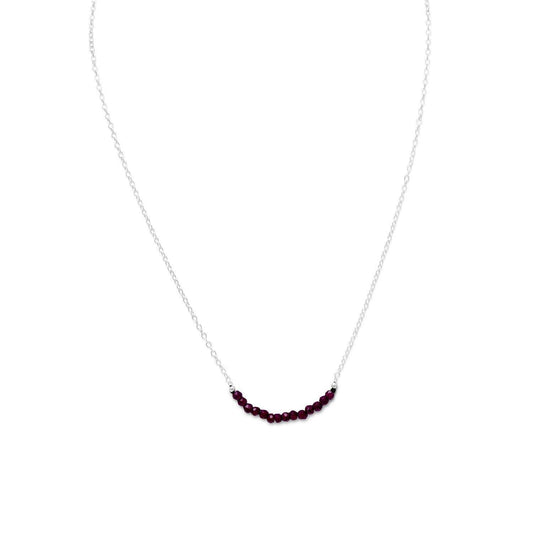 Faceted Garnet Bead Necklace - January Birthstone freeshipping - Higher Class Elegance