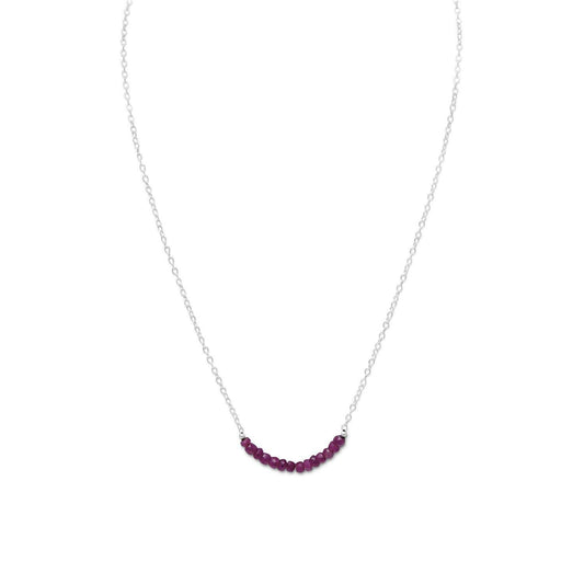 Faceted Corundum Bead Necklace - July Birthstone freeshipping - Higher Class Elegance