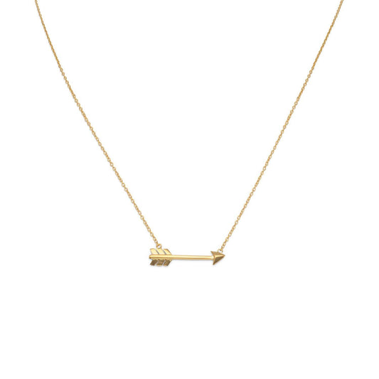 14 Karat Gold Plated Aim High Arrow Necklace freeshipping - Higher Class Elegance