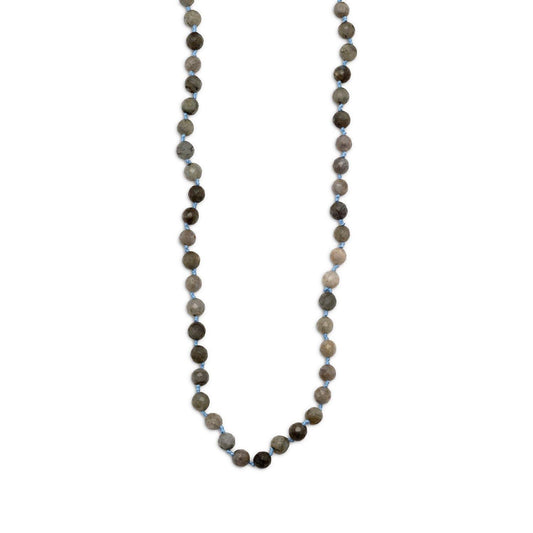 38" Endless Knotted Labradorite Necklace freeshipping - Higher Class Elegance