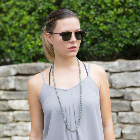 38" Endless Knotted Labradorite Necklace freeshipping - Higher Class Elegance
