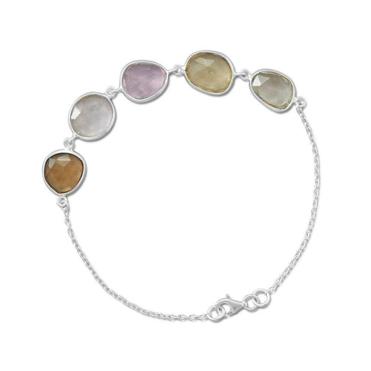 Multicolor Faceted Gemstone Bracelet freeshipping - Higher Class Elegance