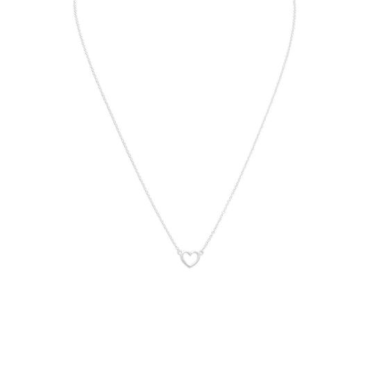 Matte Cut Out Heart Necklace freeshipping - Higher Class Elegance