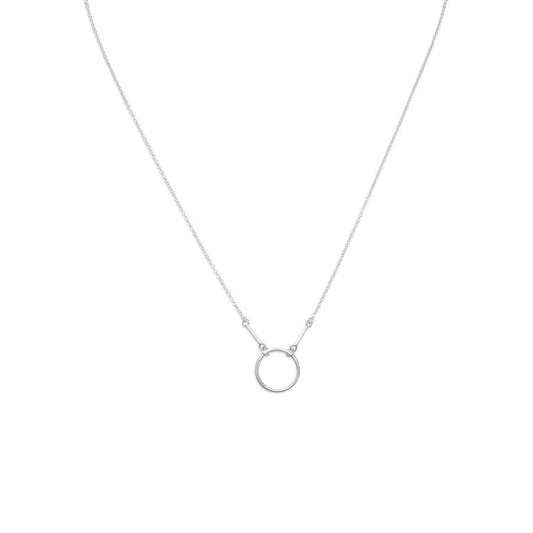 Polished Circle and Bar Drop Necklace freeshipping - Higher Class Elegance