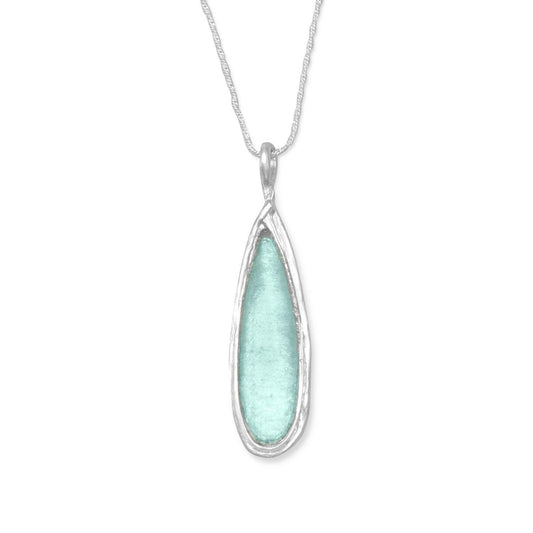 Ancient Roman Glass Pear Drop Necklace freeshipping - Higher Class Elegance