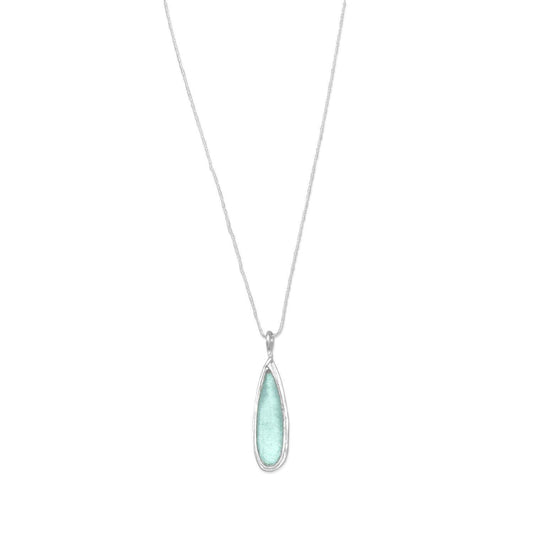 Ancient Roman Glass Pear Drop Necklace freeshipping - Higher Class Elegance