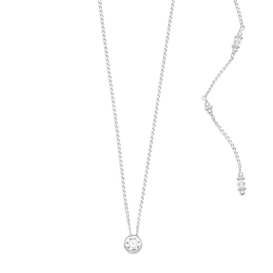 Elegant CZ and Crystal Back Drop Necklace freeshipping - Higher Class Elegance