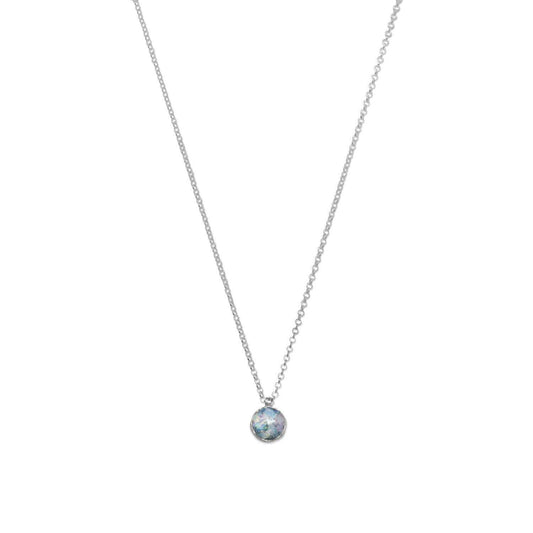 Reversible Ancient Roman Glass and Flower Design Necklace freeshipping - Higher Class Elegance