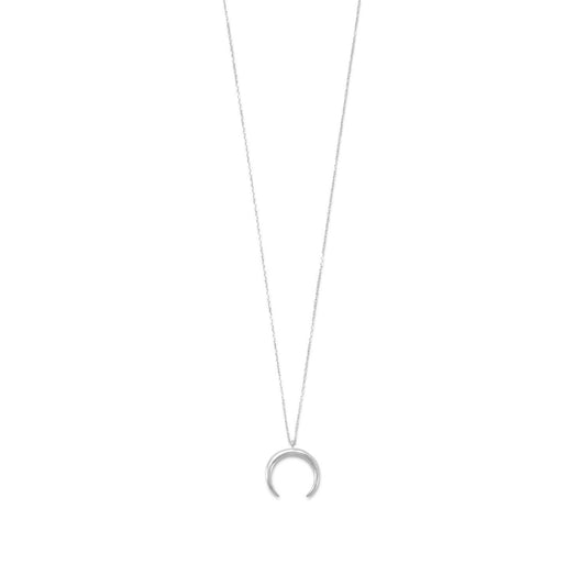 Sterling Silver Crescent Necklace freeshipping - Higher Class Elegance