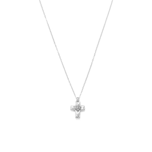 Reversible Cross Charm with Cultured Freshwater Pearl Necklace freeshipping - Higher Class Elegance