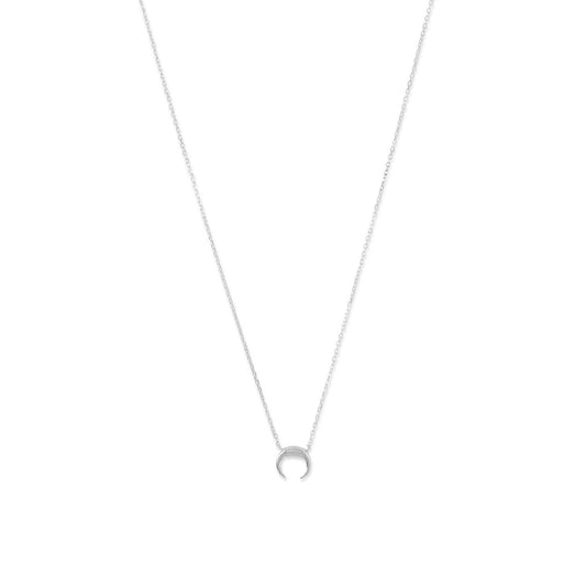 Silver Mini Crescent Necklace freeshipping - Higher Class Elegance