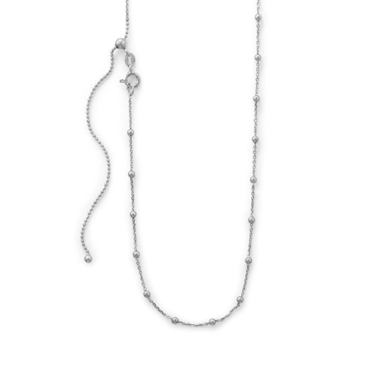 Adjustable Rhodium Plated Satellite Chain freeshipping - Higher Class Elegance