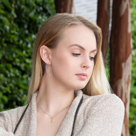 Two Tone Cross Necklace freeshipping - Higher Class Elegance