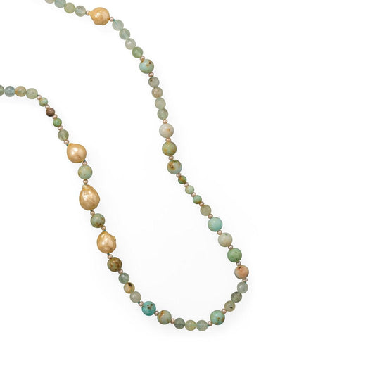 Minty Fresh! Prehnite Gold Filled Necklace freeshipping - Higher Class Elegance