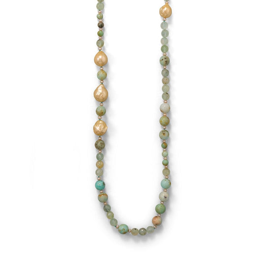 Minty Fresh! Prehnite Gold Filled Necklace freeshipping - Higher Class Elegance