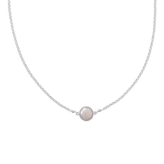 Sweet Simplicity! Cultured Freshwater Coin Pearl Necklace freeshipping - Higher Class Elegance