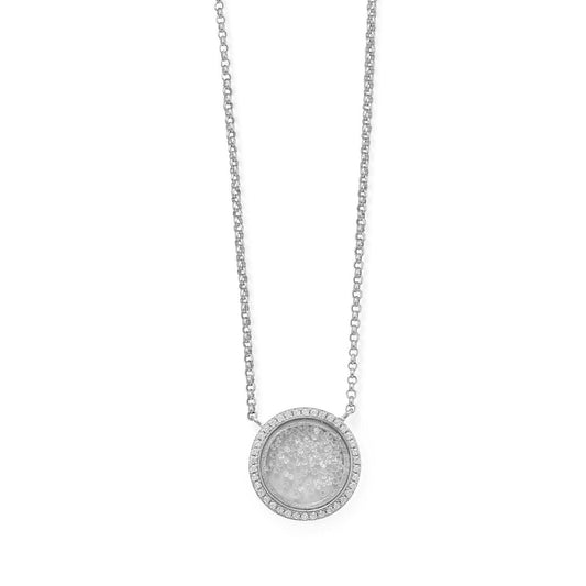 16"+1+1 Rhodium Plated Dancing CZs NK freeshipping - Higher Class Elegance