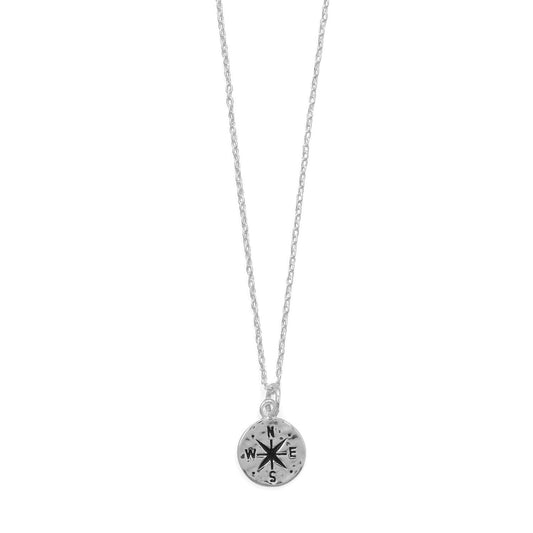 Keep It Moving! 17"+2 Hammered Compass Necklace freeshipping - Higher Class Elegance