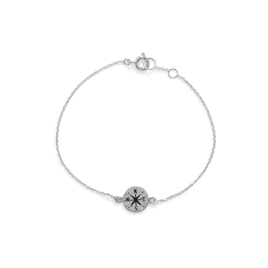 Keep It Moving! 7"+.5 Hammered Compass Bracelet freeshipping - Higher Class Elegance
