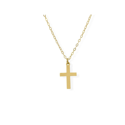 13"+1" Gold-Filled Cross Charm Necklace freeshipping - Higher Class Elegance