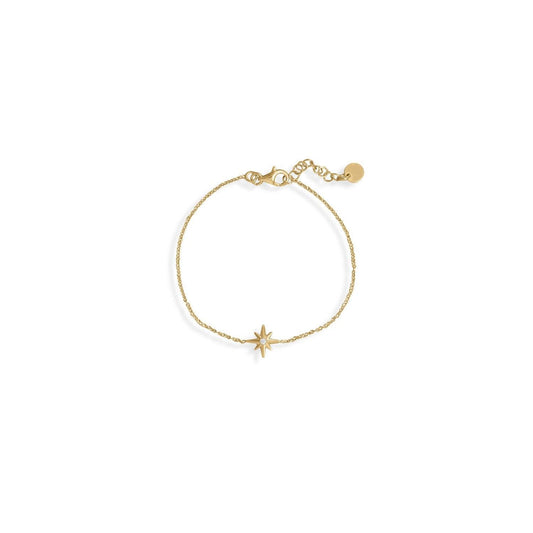 6.5"+1" 14 Karat Gold Plated CZ Star Bracelet freeshipping - Higher Class Elegance