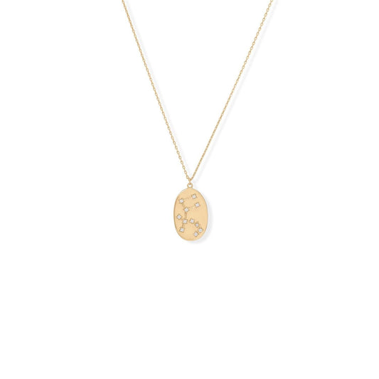 Cosmic Constellations! 16" + 2" Aquarius Oval Coin Necklace freeshipping - Higher Class Elegance