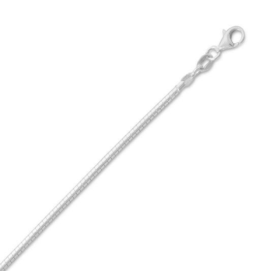 2mm Round Omega Necklace freeshipping - Higher Class Elegance