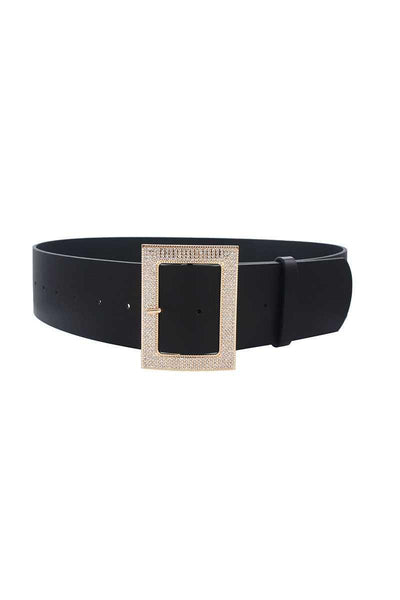 Rectangle Rhinestone Buckle Belt freeshipping - Higher Class Elegance