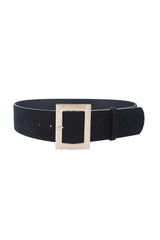 Rectangle Rhinestone Buckle Suede Belt freeshipping - Higher Class Elegance