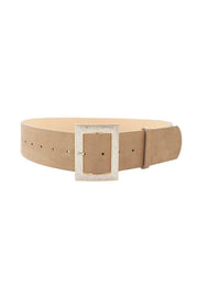 Rectangle Rhinestone Buckle Suede Belt freeshipping - Higher Class Elegance